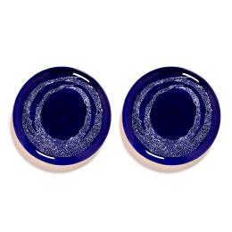 歐系餐瓷2件7折｜比利時 SERAX OTTO 圓盤L-靛藍/白圈(2入禮盒組) 26cm