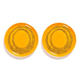 歐系餐瓷2件7折｜比利時 SERAX OTTO 圓盤L-黃/黑圈(2入禮盒組) 26cm