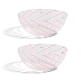 丹麥HAY 旋轉耐熱玻璃碗(2入)-粉紅