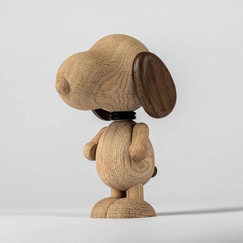 丹麥 Boyhood 米格魯先生造型橡木擺飾(大)-橡木/雪茄 23cm