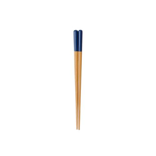日本 Yamachiku Ganko Slim 日本傳統色手作天然兒童筷 18cm-紺藍