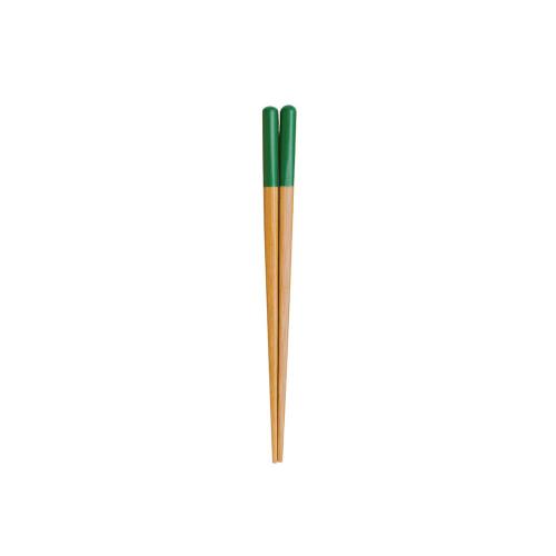日本 Yamachiku Ganko Slim 日本傳統色手作天然兒童筷 18cm-磐岩綠