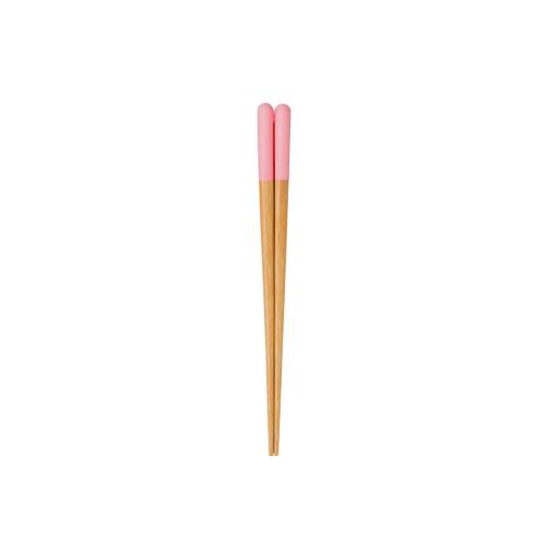 日本 Yamachiku Ganko Slim 日本傳統色手作天然兒童筷 18cm-櫻花粉