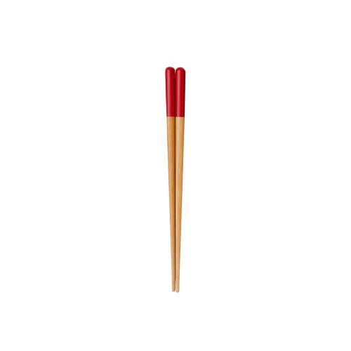 日本 Yamachiku Ganko Slim 日本傳統色手作天然兒童筷 18cm-赤紅