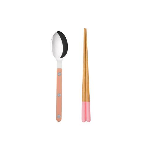 SABRE x Yamachiku 品牌聯合 餐具兒童組-Bistrot 粉色