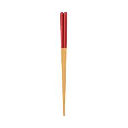 9折｜日本 Yamachiku Ganko Slim 日本傳統色手作天然竹筷 23cm-赤紅