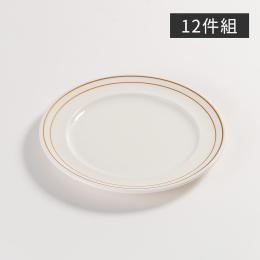 輸入折扣碼折100｜泰國皇家骨瓷 Royal Porcelain ADV圓盤+雙線金邊18.5cm-12件組