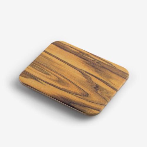 WAGA 手感木紋 合成樹脂托盤19.5cm-虎皮木