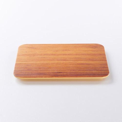 WAGA 手感木紋 合成樹脂托盤25.5cm-櫻桃木