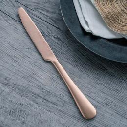 日本 AOYOSHI 青芳製作所 古英式粉金不銹鋼餐刀