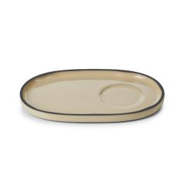 歐系餐瓷2件7折｜法國REVOL CRE 炭色咖啡杯底碟18cm-奶油黃 TVBS來吧營業中選用品牌