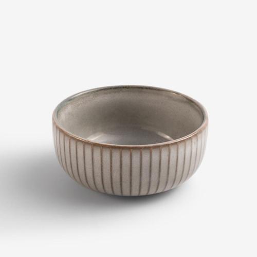 WAGA 歐式菊瓣 陶瓷碗11cm-灰