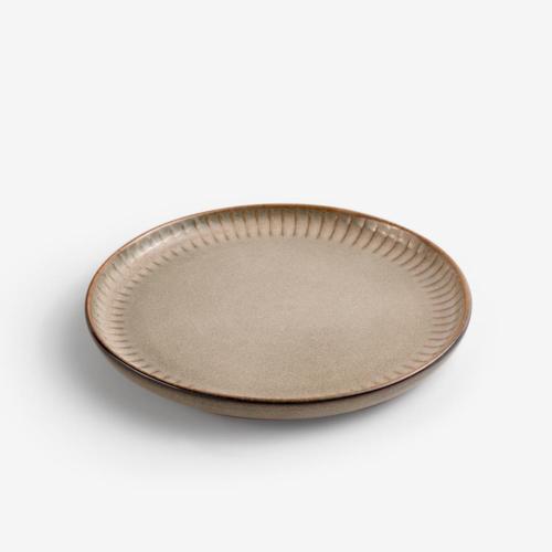 WAGA 歐式菊瓣 陶瓷圓盤17cm-灰