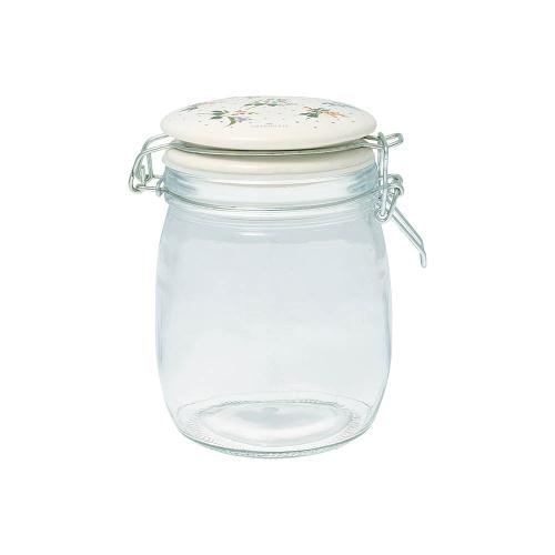 丹麥GreenGate Asta white 玻璃儲物罐0.75L