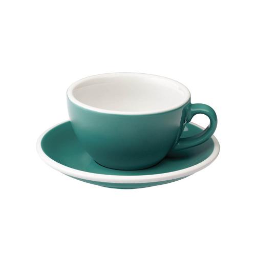 英國Loveramics Coffee Pro-Egg卡布奇諾咖啡杯盤組200ml(藍綠)