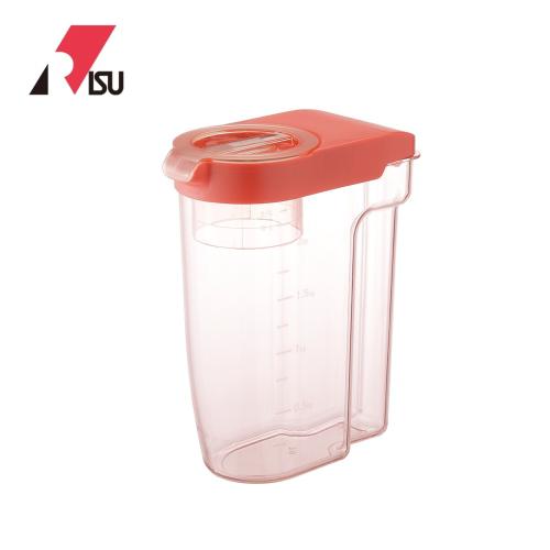 日本 RISU 雜糧穀物儲米桶/麥片/飼料桶 (附量杯)2.5L-紅色