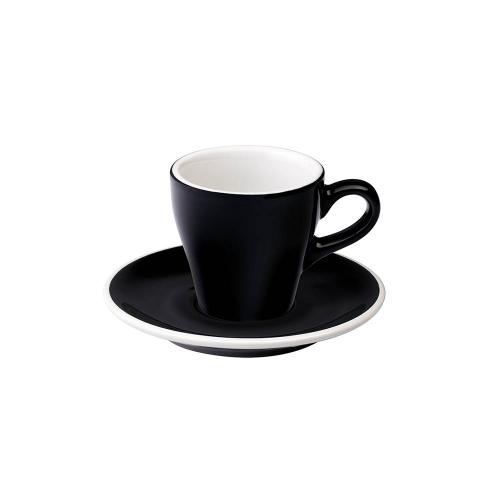 英國Loveramics Coffee Pro-Tulip濃縮咖啡杯盤組80ml(黑)