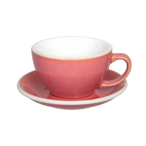 英國Loveramics Coffee Pro-Egg拿鐵咖啡杯盤組300ml(莓果紅)