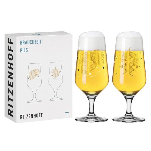 德國 RITZENHOFF+ BRACHZEIT 傳承時光系列皮爾森啤酒對杯-啤酒花錐 (1組2入)