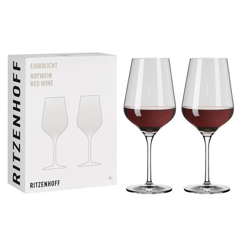 德國 RITZENHOFF+ FJORDLICHT 峽灣之光系列紅酒對杯-大地灰 (1組2入)