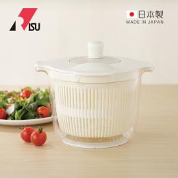 75折｜日本 RISU Tritan二合一蔬果洗淨脫水/攪拌器-白色 日本製
