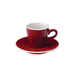 英國Loveramics Coffee Pro-Tulip濃縮咖啡杯盤組80ml(紅)