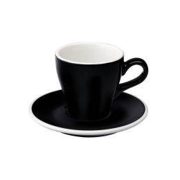 英國Loveramics Coffee Pro-Tulip卡布奇諾咖啡杯盤組180ml(黑)