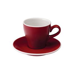 英國Loveramics Coffee Pro-Tulip卡布奇諾咖啡杯盤組180ml(紅)