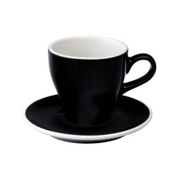英國Loveramics Coffee Pro-Tulip拿鐵咖啡杯盤組280ml(黑)