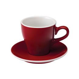 英國Loveramics Coffee Pro-Tulip拿鐵咖啡杯盤組280ml(紅)