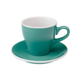 英國Loveramics Coffee Pro-Tulip拿鐵咖啡杯盤組280ml(藍綠)