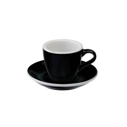 英國Loveramics Coffee Pro-Egg濃縮咖啡杯盤組80ml(黑)