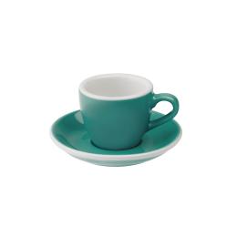英國Loveramics Coffee Pro-Egg濃縮咖啡杯盤組80ml(藍綠)