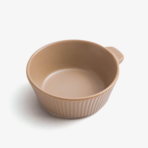 WAGA 簡約條紋 陶瓷碟9.5cm-咖啡