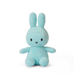 荷蘭BON TON TOYS Miffy Corduroy米菲兔燈芯絨玩偶23cm-土耳其藍