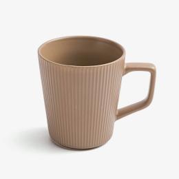 激美預購-14天到貨 ｜WAGA 簡約條紋 陶瓷馬克杯450ml-咖啡