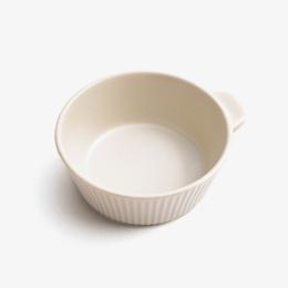 激美預購-14天到貨 ｜WAGA 簡約條紋 陶瓷碟9.5cm-奶油白