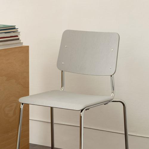 ESAILA FORE Chair 曲木彎管學校椅-灰色(電鍍色椅腳)