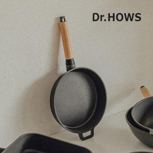 韓國 Dr.HOWS BOSQUE 鑄鋁平底煎鍋24cm-炭黑