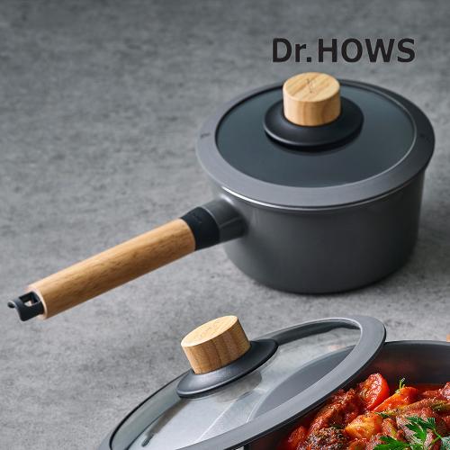 韓國 Dr.HOWS BOSQUE 鑄鋁單柄湯鍋18cm-炭黑