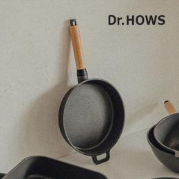 9折｜韓國 Dr.HOWS BOSQUE 鑄鋁平底煎鍋24cm-炭黑