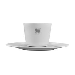美國 STANLEY 晨光時刻 雙層不鏽鋼濃縮咖啡杯盤組-晨霧白