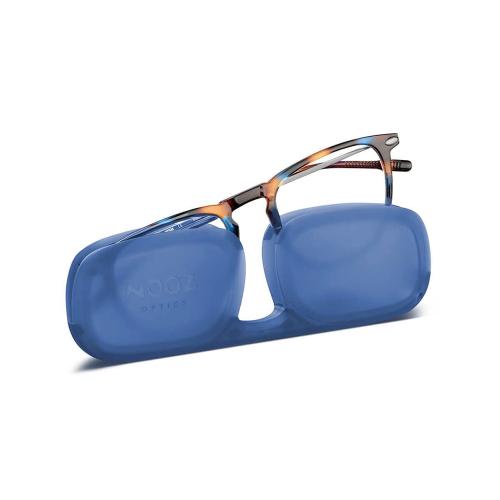 法國NOOZ 時尚造型老花眼鏡(鏡腳便攜款)方-玳瑁藍