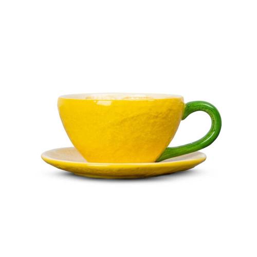 瑞典 ByOn 檸檬咖啡杯盤4入組