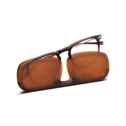 時尚眼鏡9折｜法國NOOZ 時尚造型老花眼鏡(鏡腳便攜款)方-黑銅棕