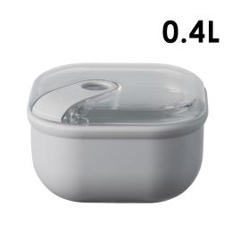 清倉大特價｜義大利 OMADA PULL BOX 方型易拉保鮮盒0.4L(小)-灰色