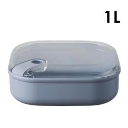 2件8折｜義大利 OMADA PULL BOX 方型易拉保鮮盒1L(扁)-藍紫色