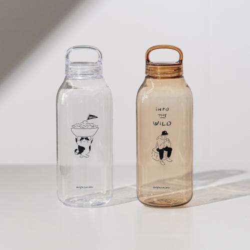 日本KINTO WHOSMiNG 聯名 WATER BOTTLE輕水瓶500ml-清透晶