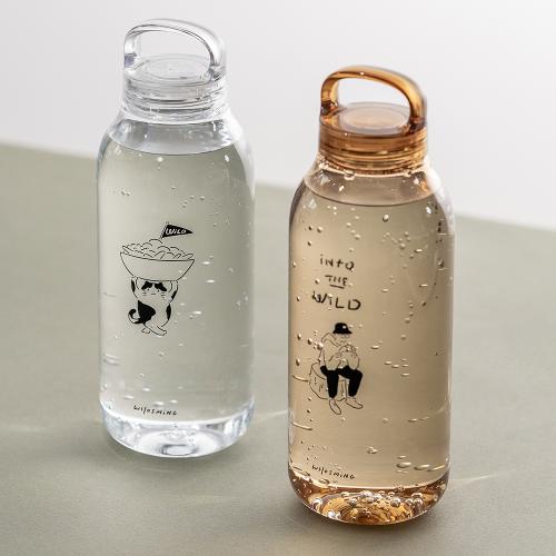 日本KINTO WHOSMiNG 聯名 WATER BOTTLE輕水瓶500ml-琉璃黃