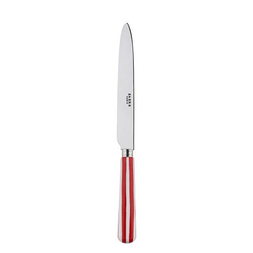 法國 Sabre Paris White Stripe 線條玩色餐刀24cm- 紅